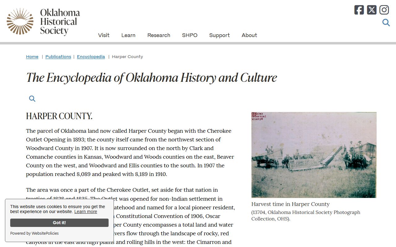 Harper County court records and local Oklahoma Panhandle context